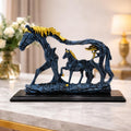 9 inch Resin Horse Showpiece | Lucky Horse Statue for Home Decor | Elegant Figurine for Living Room, Hall & Bedroom | Decorative Gift Item (Blue)