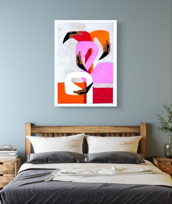 SETHI AESTHETIC Luxury Leather Swan Portrait Wall Art Frame for Home & Office Wall Decor | 12x16 Inch Decorative Wall Décor | Premium Leather Artwork with MDF Base - Image 5