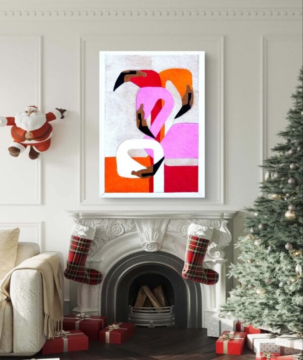 SETHI AESTHETIC Luxury Leather Swan Portrait Wall Art Frame for Home & Office Wall Decor | 12x16 Inch Decorative Wall Décor | Premium Leather Artwork with MDF Base - Image 3