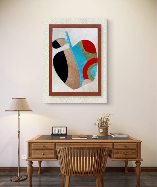 SETHI AESTHETIC Luxury Leather Surfing Wall Art Frame for Home & Office Wall Decor | 12x16 Inch Decorative Wall Décor | Premium Leather Artwork with MDF Base - Image 3