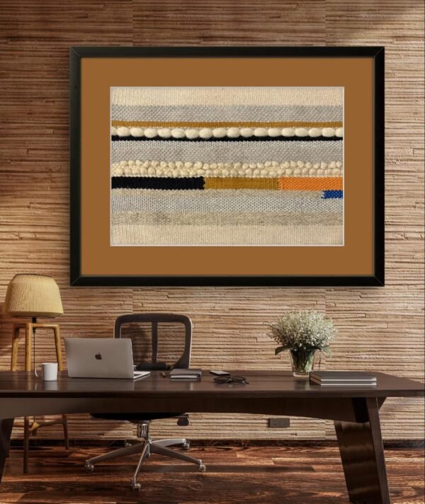SETHI AESTHETIC Framed Fabric Multi Colour Wall Art Painting, 24/19inches, Handmade Designer Decor for Living Room and Bedroom - Image 5