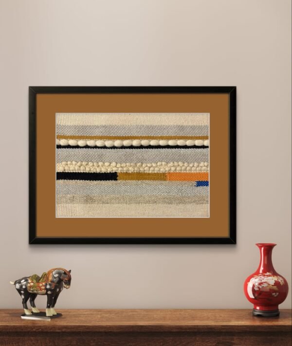 SETHI AESTHETIC Framed Fabric Multi Colour Wall Art Painting, 24/19inches, Handmade Designer Decor for Living Room and Bedroom - Image 4
