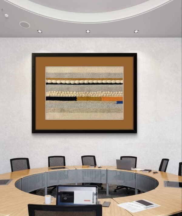 SETHI AESTHETIC Framed Fabric Multi Colour Wall Art Painting, 24/19inches, Handmade Designer Decor for Living Room and Bedroom - Image 3