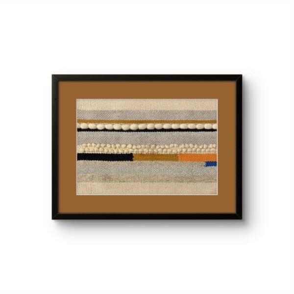 SETHI AESTHETIC Framed Fabric Multi Colour Wall Art Painting, 24/19inches, Handmade Designer Decor for Living Room and Bedroom