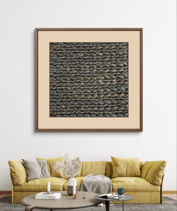 SETHI AESTHETIC Handmade Designer Fabric Tapestry Black Wall Art Decor - 16x16 Inch, Unique Home Décor Piece Decorative Accessories for Home and Office Decor - Image 5