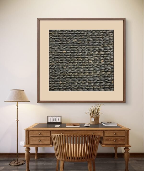 SETHI AESTHETIC Handmade Designer Fabric Tapestry Black Wall Art Decor - 16x16 Inch, Unique Home Décor Piece Decorative Accessories for Home and Office Decor - Image 2