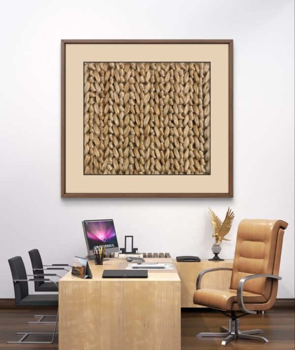 SETHI AESTHETIC Handmade Designer Fabric Tapestry Brown Wall Art Decor - 16x16 Inch, Unique Home Décor Piece Decorative Accessories for Home and Office Decor - Image 6