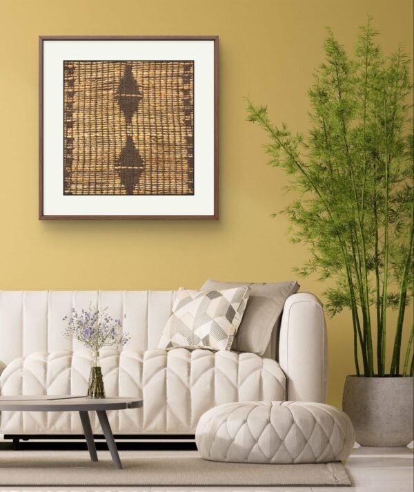 SETHI AESTHETIC Handmade Designer Fabric Wall Art Frame for Home Decor | Handmade Jute Rope Designer Wall Decor | Art Boho Decor Decorative Wall Art - Image 2