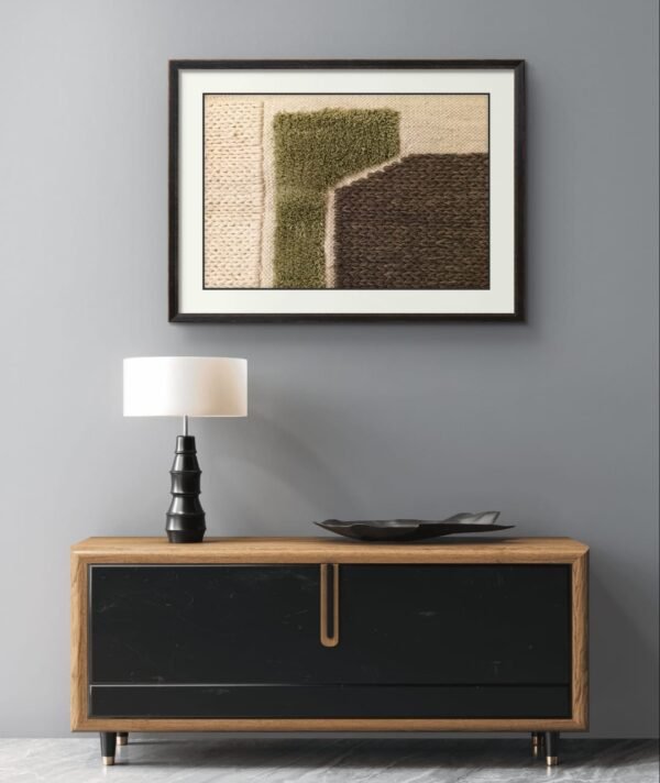 SETHI AESTHETIC Handmade Designer Fabric Wall Art Frame for Home Decor | Handmade Fabric Designer Wall Decor | Decorative Wall Art - Image 3
