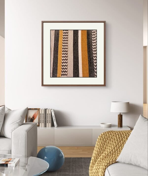 SETHI AESTHETIC Handmade Designer Fabric Wall Art, Home Decor Paintings with Frame for Home Decor | Traditional Indian Framed Painting for Living Room Bedroom Office Room Decor - Image 2