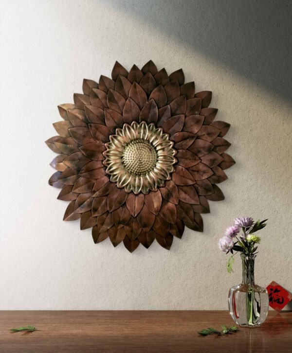 Sethi Aesthetic  Metal Flower Wall Art - Image 4