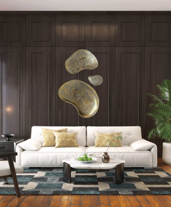Sethi Aesthetic Handmade Pebble Shape Stone Finish Wall Art Piece - Image 2