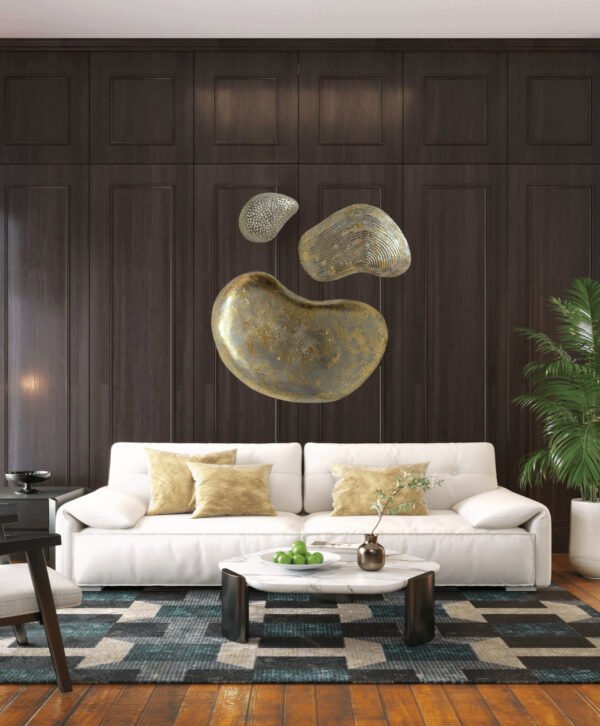 Sethi Aesthetic Handmade Pebble Shape Stone Finish Wall Art Piece - Image 3