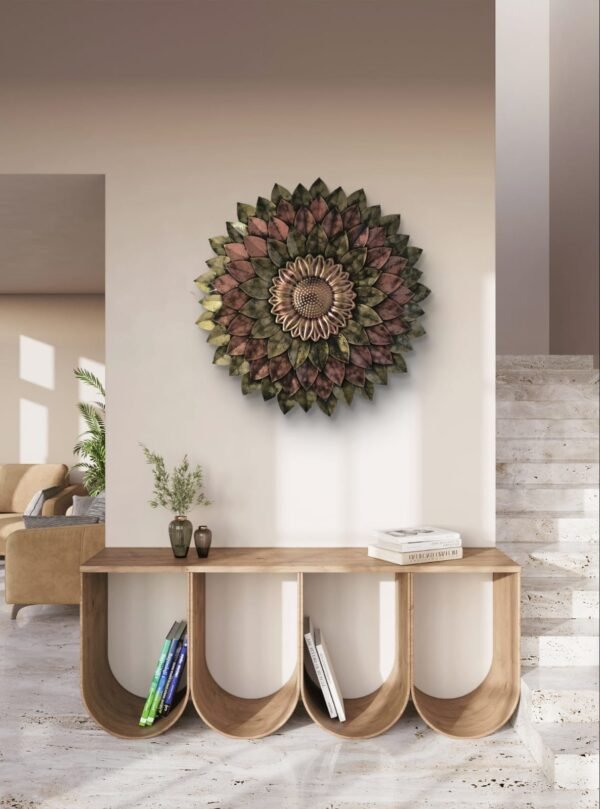 Sethi Aesthetic Metal Sunflower ( Multicolor)
