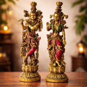 Radha Krishna Resin Statue Showpiece 14 Inch